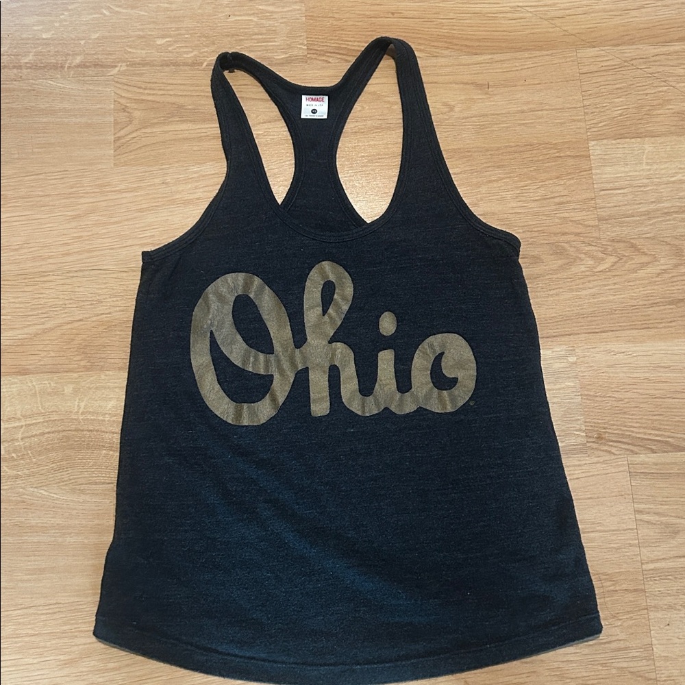 Homage Script Ohio Racerback Tank Top